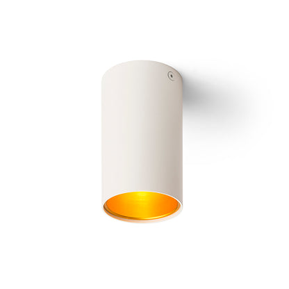 TUBA stropní matná bílá/zlatá 230V LED GU10 7W