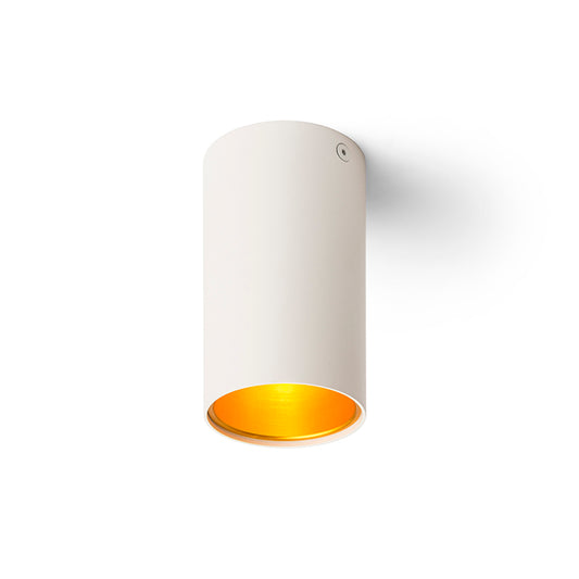 TUBA stropní matná bílá/zlatá 230V LED GU10 7W