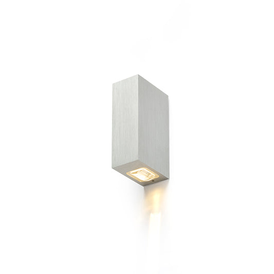NICK II nástěnná česaný hliník 230V LED 2x3W 10° IP54 3000K