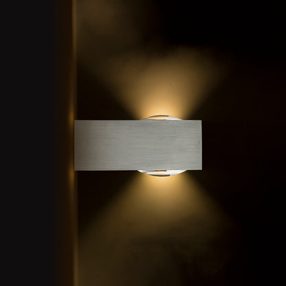 KORSO II nástěnná česaný hliník 230V LED 2x3W 120° IP54 3000K