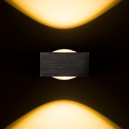 KORSO II nástěnná černý elox 230V LED 2x3W 120° IP54 3000K