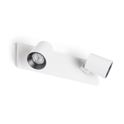 KENNY II přisazená bílá/černá 230V LED GU10 2x8W