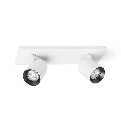 KENNY II přisazená bílá/černá 230V LED GU10 2x8W