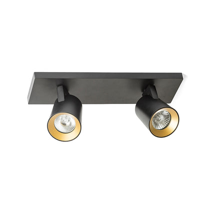 KENNY II přisazená černá/zlatá 230V LED GU10 2x8W