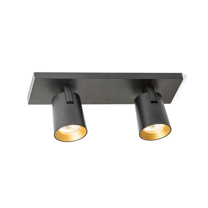 KENNY II přisazená černá/zlatá 230V LED GU10 2x8W