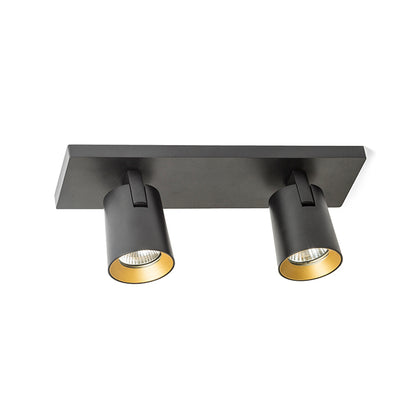 KENNY II přisazená černá/zlatá 230V LED GU10 2x8W