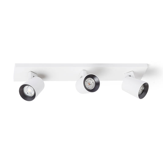 KENNY III přisazená bílá/černá 230V LED GU10 3x8W