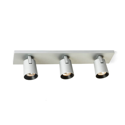 KENNY III přisazená česaný hliník/černá 230V LED GU10 3x8W