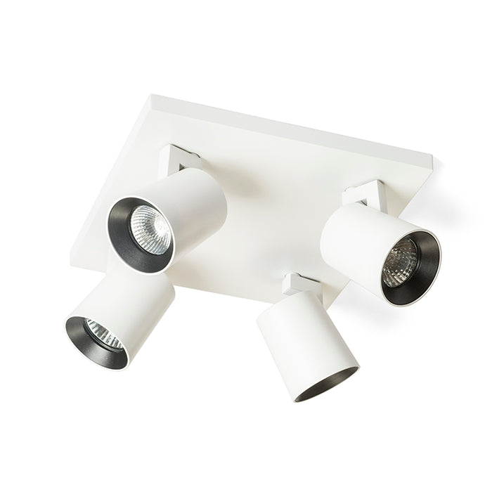 KENNY IV stropní bílá/černá 230V LED GU10 4x8W