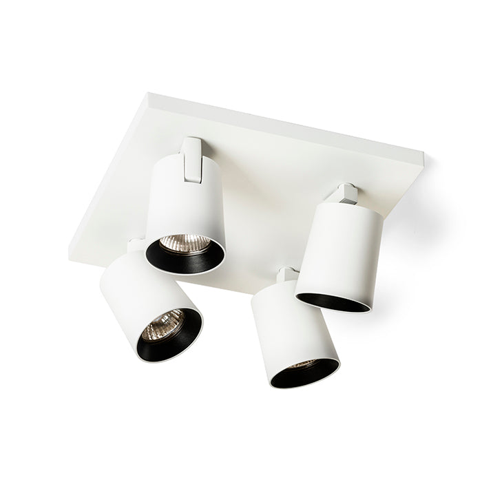 KENNY IV stropní bílá/černá 230V LED GU10 4x8W