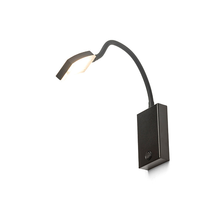 FRISCO W nástěnná černá 230V LED 4.2W 120° 3000K