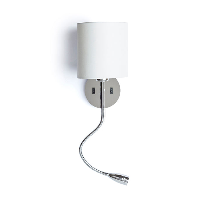 VERSINA se stínidlem bílá chrom 230V LED E27 LED 15+3W 25° 3000K