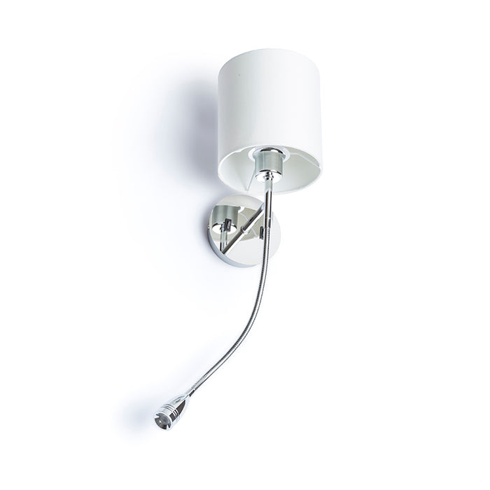 VERSINA se stínidlem bílá chrom 230V LED E27 LED 15+3W 25° 3000K