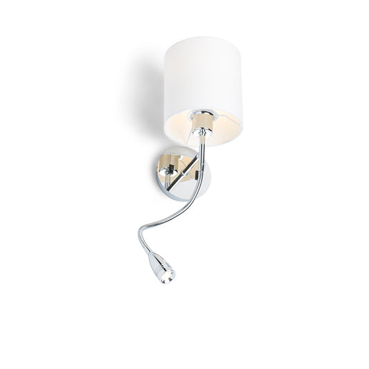 VERSINA se stínidlem bílá chrom 230V LED E27 LED 15+3W 25° 3000K