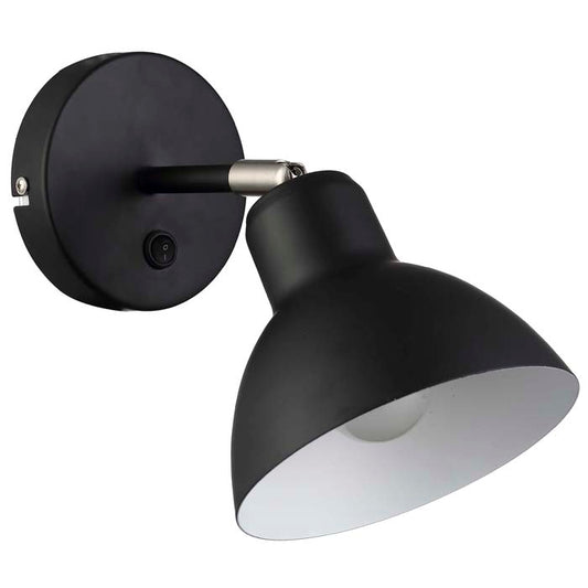 BAROQUE nástěnná černá chrom 230V LED E27 11W