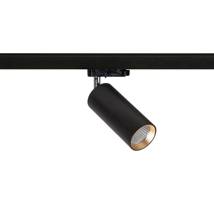MAVRO pro tříokr. lištu černá/zlatá 230V LED 12W 38° 3000K