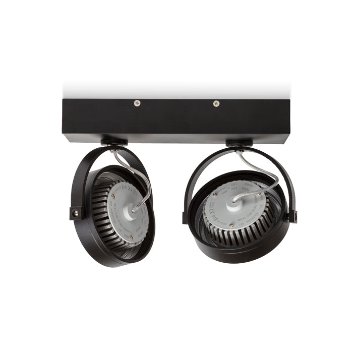 KELLY LED II DIMM nástěnná černá 230V LED 2x12W 24° 3000K