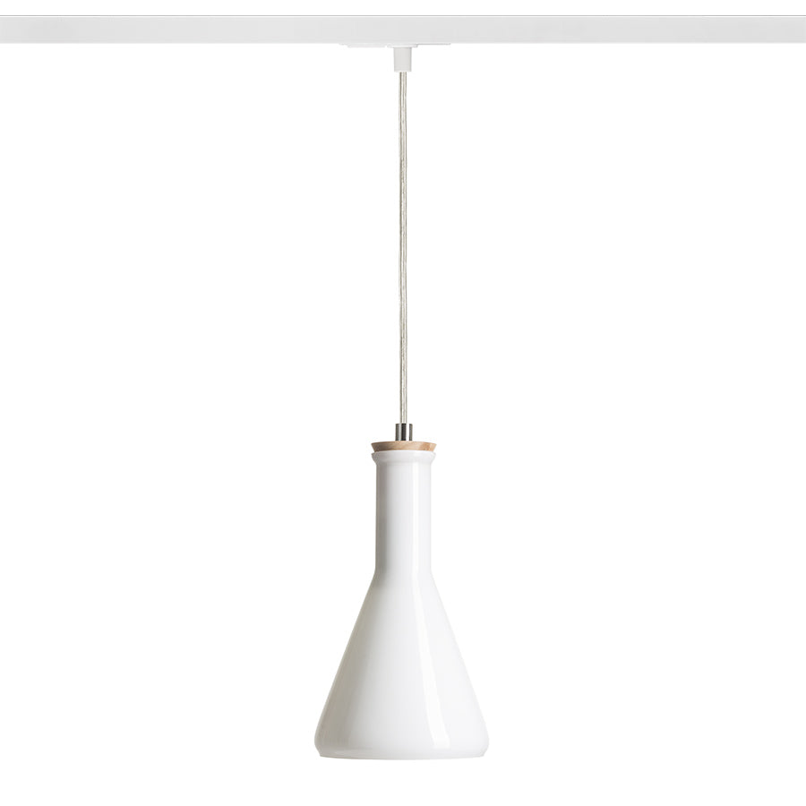 PULIRE CON pro jednookr. lištu opálové sklo/dřevo 230V LED E14 6W