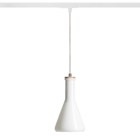 PULIRE CON pro jednookr. lištu opálové sklo/dřevo 230V LED E14 6W