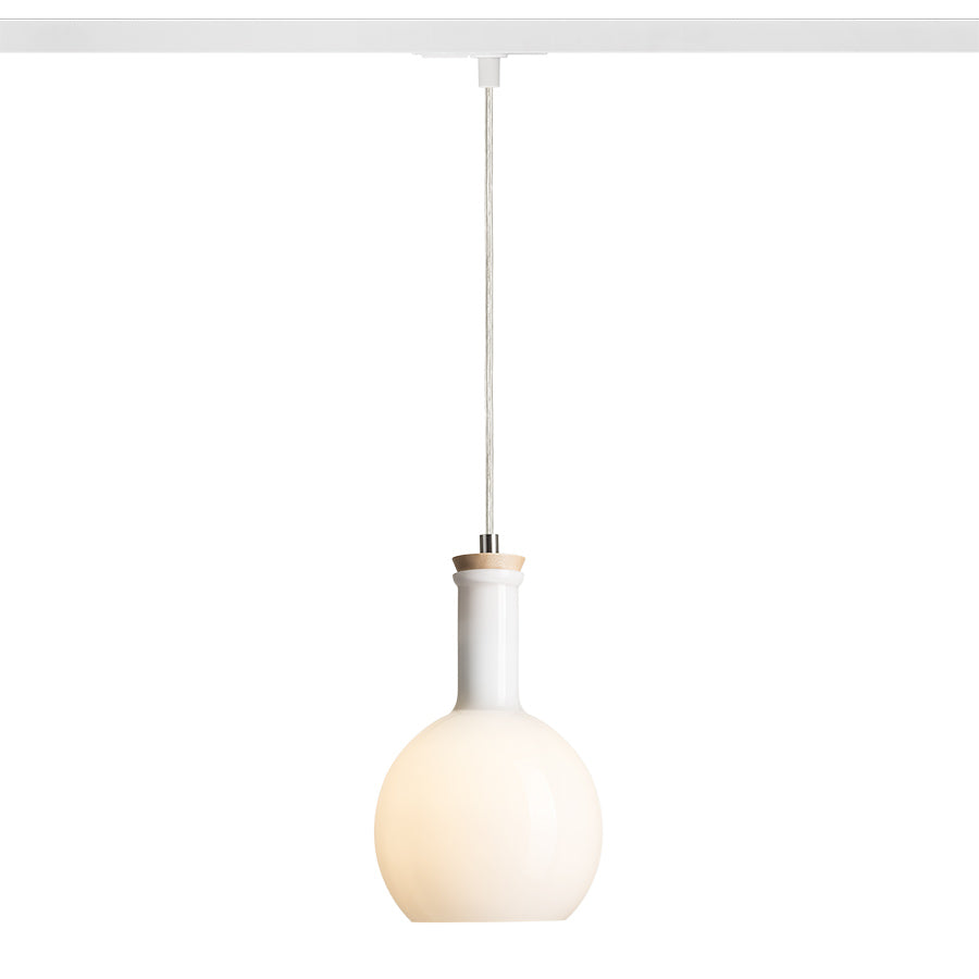 PULIRE RD pro jednookr. lištu opálové sklo/dřevo 230V LED E14 6W