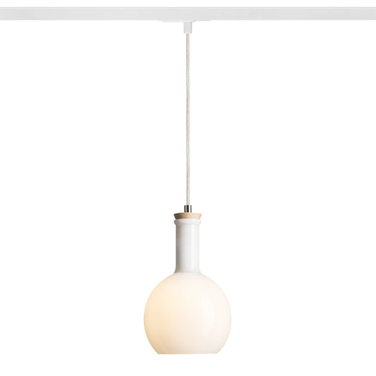 PULIRE RD pro jednookr. lištu opálové sklo/dřevo 230V LED E14 6W