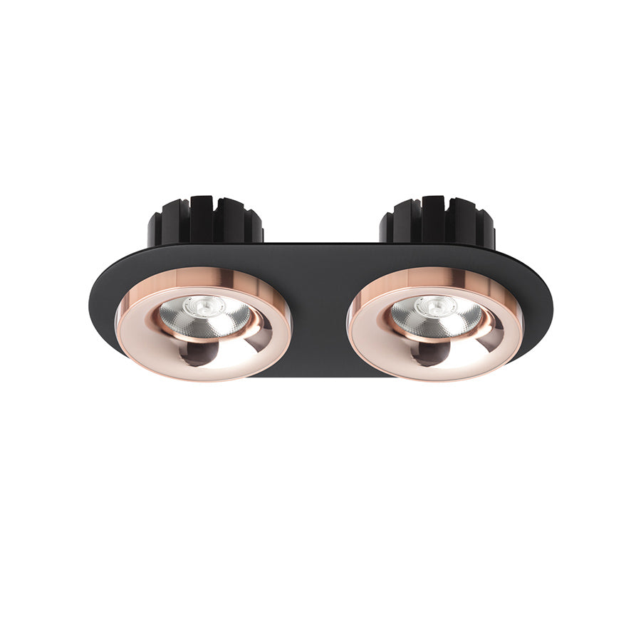 SHARM R II zápustná černá měď/měď 230V LED 2x10W 24° 3000K