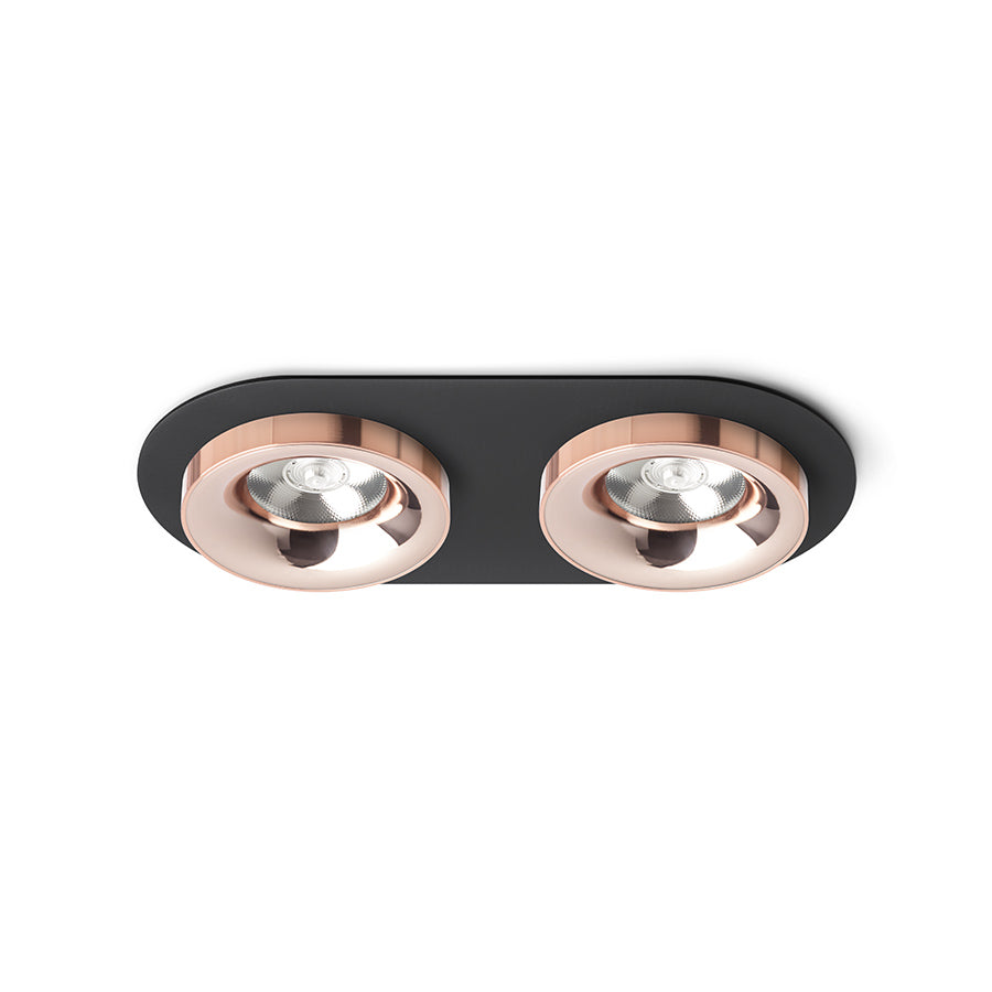 SHARM R II zápustná černá měď/měď 230V LED 2x10W 24° 3000K