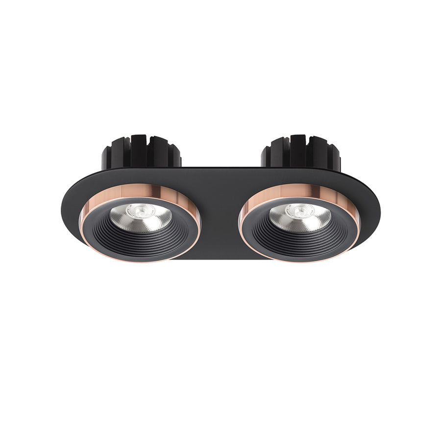 SHARM R II zápustná černá/černá měď 230V LED 2x10W 24° 3000K