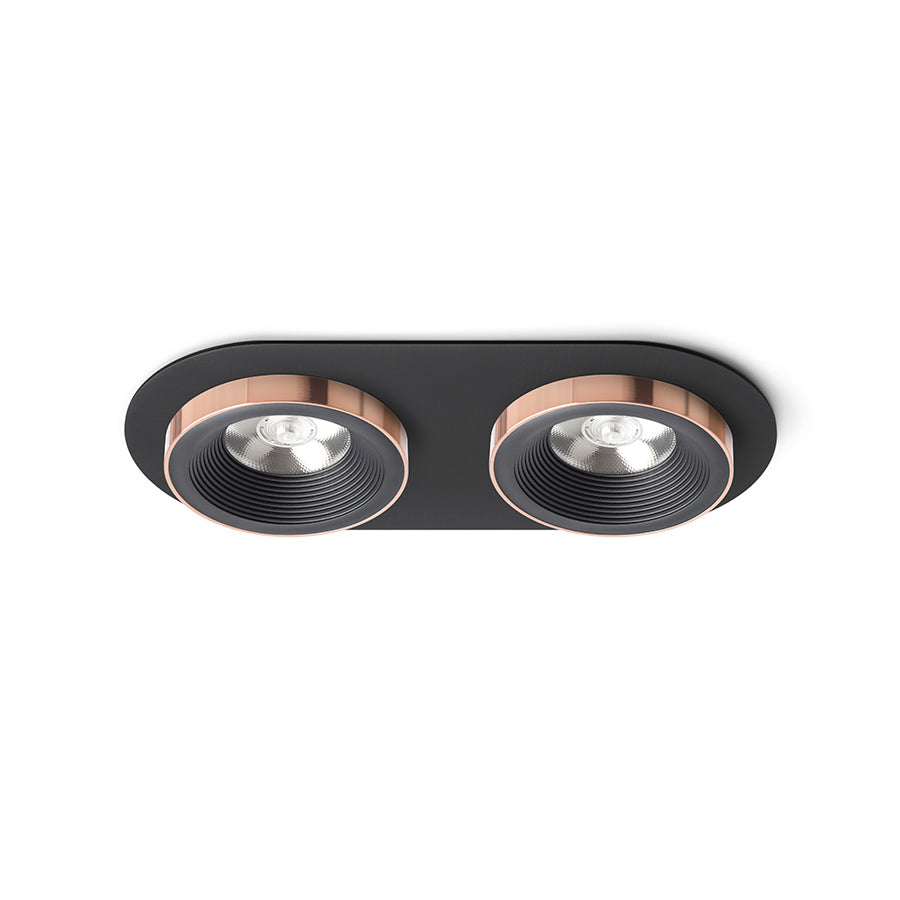 SHARM R II zápustná černá/černá měď 230V LED 2x10W 24° 3000K