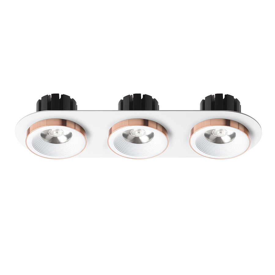 SHARM R III zápustná bílá měď 230V LED 3x10W 24° 3000K