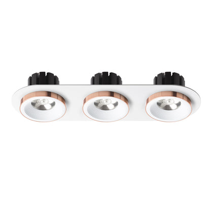 SHARM R III zápustná bílá měď 230V LED 3x10W 24° 3000K