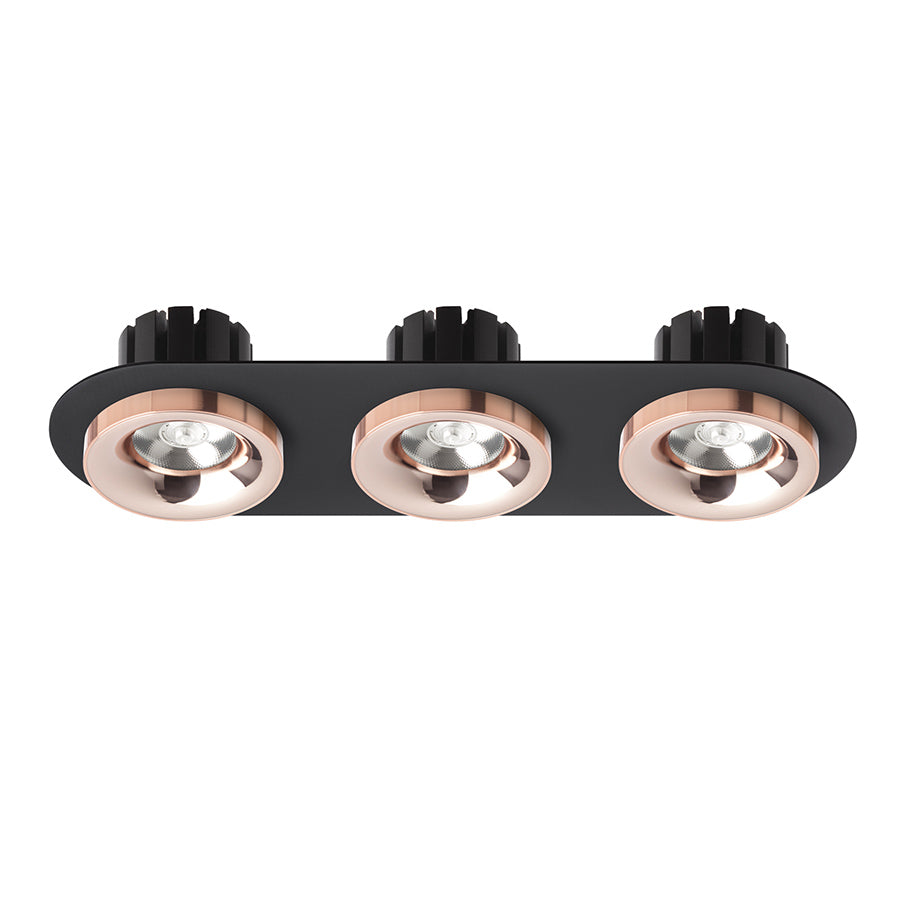 SHARM R III zápustná černá měď/měď 230V LED 3x10W 24° 3000K