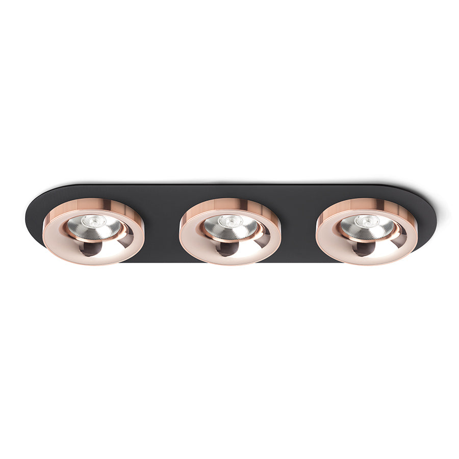 SHARM R III zápustná černá měď/měď 230V LED 3x10W 24° 3000K