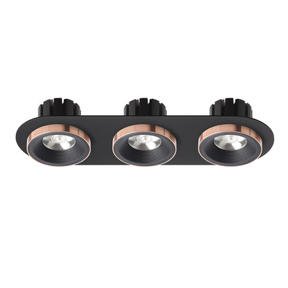 SHARM R III zápustná černá/černá měď 230V LED 3x10W 24° 3000K