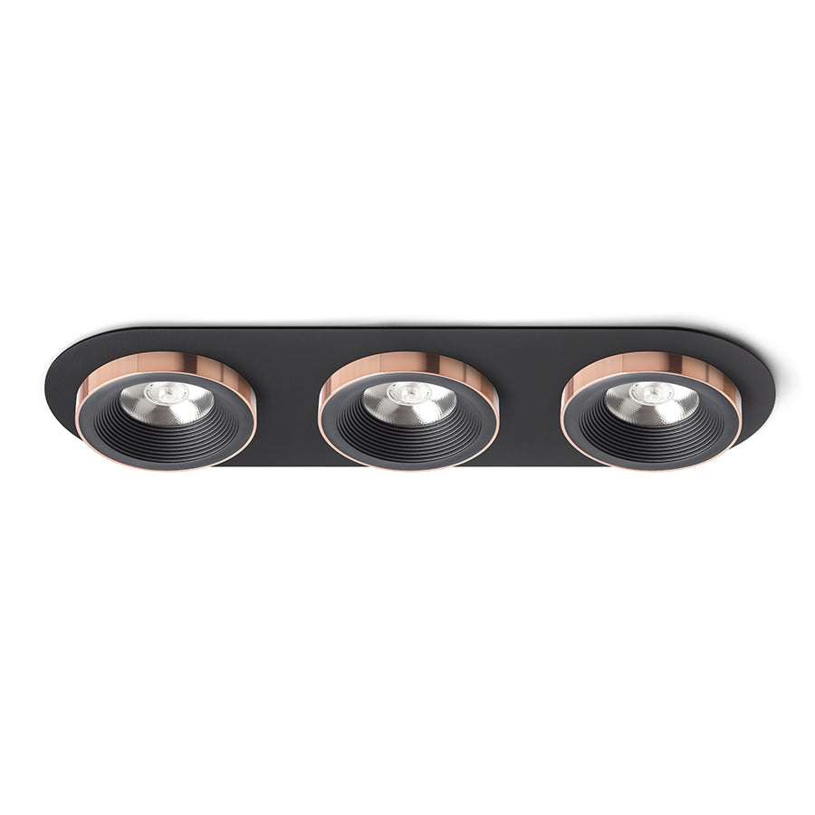 SHARM R III zápustná černá/černá měď 230V LED 3x10W 24° 3000K