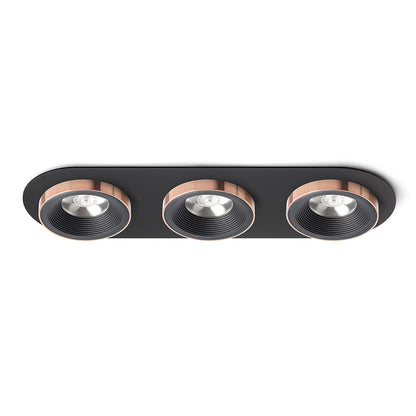 SHARM R III zápustná černá/černá měď 230V LED 3x10W 24° 3000K