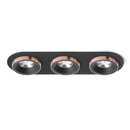 SHARM R III zápustná černá/černá měď 230V LED 3x10W 24° 3000K