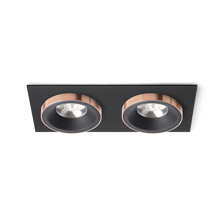 SHARM SQ II zápustná černá/černá měď 230V LED 2x10W 24° 3000K