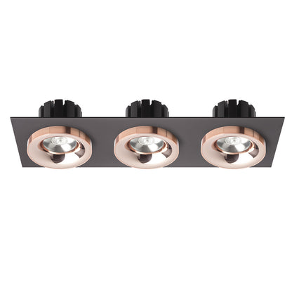 SHARM SQ III zápustná černá měď/měď 230V LED 3x10W 24° 3000K