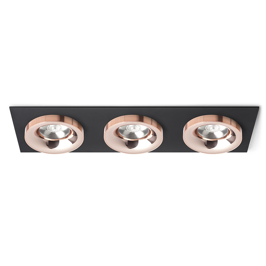 SHARM SQ III zápustná černá měď/měď 230V LED 3x10W 24° 3000K