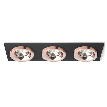 SHARM SQ III zápustná černá měď/měď 230V LED 3x10W 24° 3000K