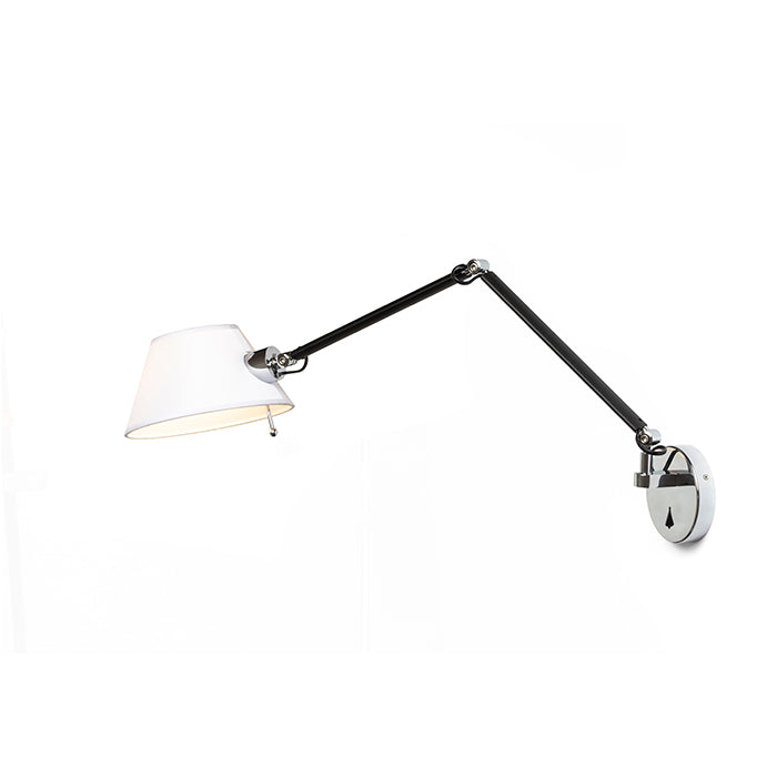 MONTANA nástěnná bílá/černá chrom 230V LED E27 11W