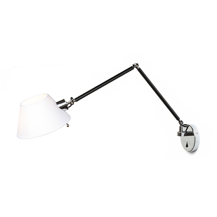 MONTANA nástěnná bílá/černá chrom 230V LED E27 11W
