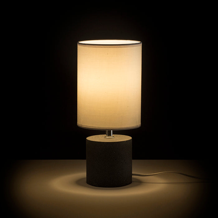 CAMINO stolní se stínidlem bílá cement 230V LED E27 15W