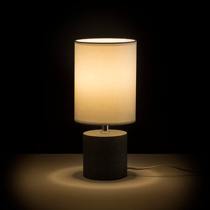 CAMINO stolní se stínidlem bílá cement 230V LED E27 15W