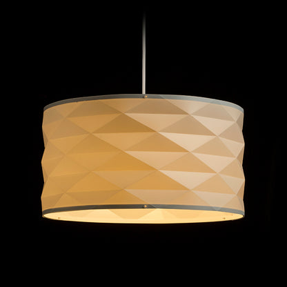 EZRA 40 závěsná bílé PVC/šedá 230V LED E27 15W