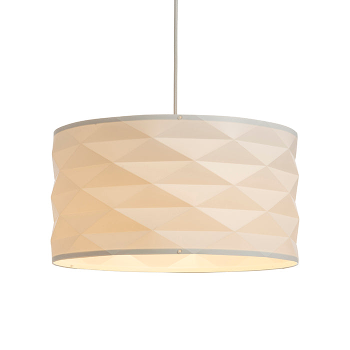 EZRA 40 závěsná bílé PVC/šedá 230V LED E27 15W