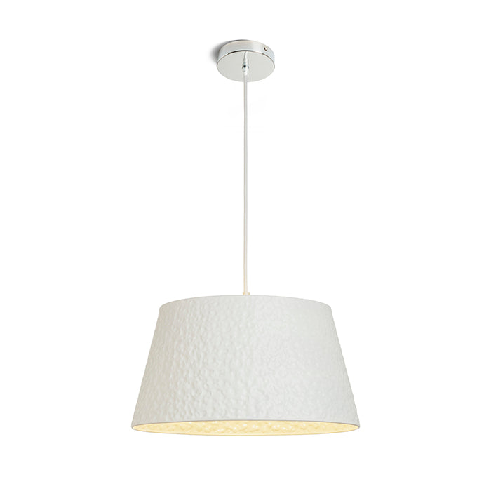 BUCKY 40 závěsná bílá/šedá kov 230V LED E27 15W