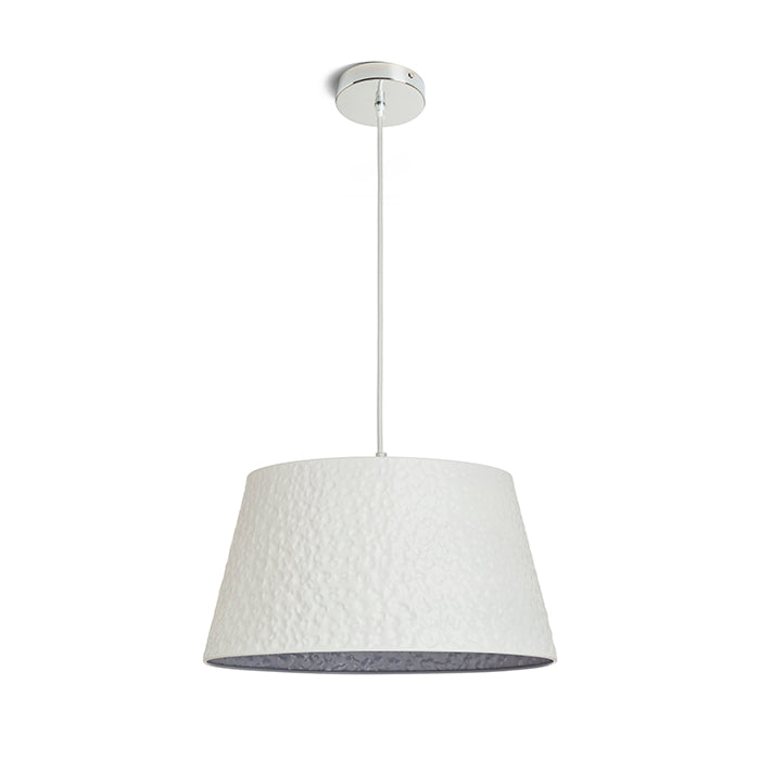 BUCKY 40 závěsná bílá/šedá kov 230V LED E27 15W