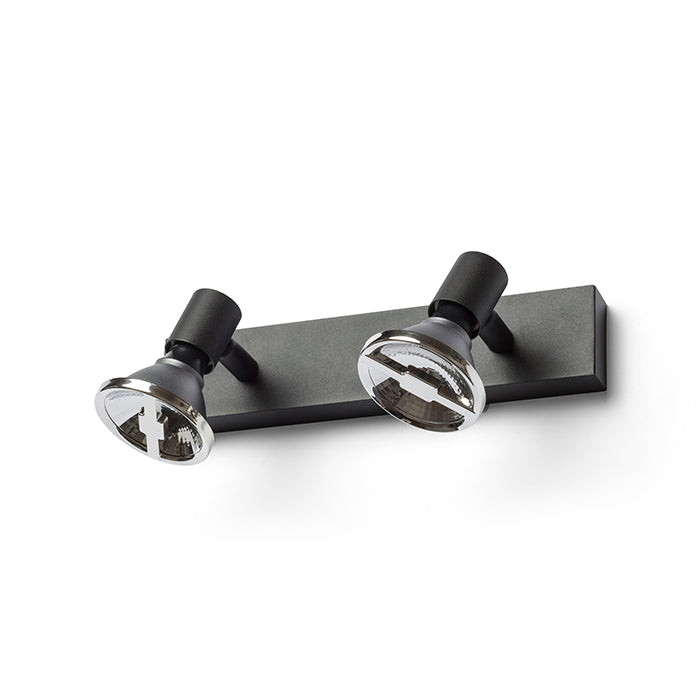 TRICA II nástěnná černá 230V GU10 2x25W